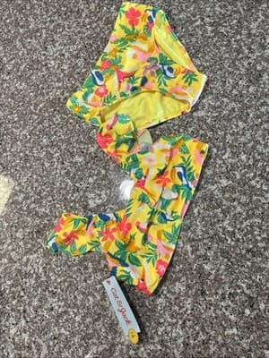 Cat and Jack Girls Floral 2 Piece Bikini Set Size Medium (8) New with Tags