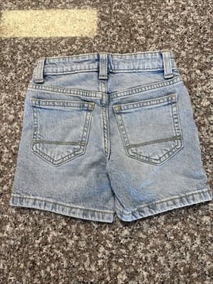 Cat And Jack Toddler Boys Jean Shorts 2t Stretchy-Adjustable Waist-Snap Button - Thumbnail 2