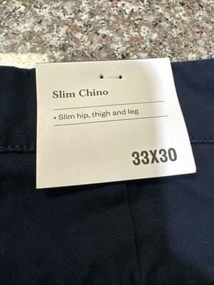 New 33X30 Goodfellow Co. Men's Slim Fit Chino NWT - Thumbnail 3