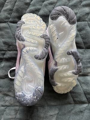 Nike Air Vapormax 2021 Flyknit GS White Violet Frost Size 7 Pre Owned Excellent - Thumbnail 5