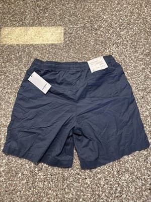Mens GOODFELLOW & CO 7" Pull On Linen Cotton Navy Shorts Size SMALL - Thumbnail 2