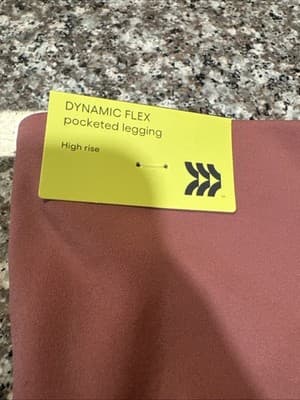 All in Motion Dynamic Flex High Rise Pocketed Leggings Ultra Blush Pink Large - Thumbnail 3