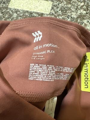 All in Motion Dynamic Flex High Rise Pocketed Leggings Ultra Blush Pink Large - Thumbnail 5