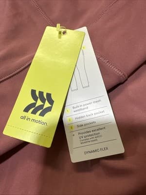 All in Motion Dynamic Flex High Rise Pocketed Leggings Ultra Blush Pink Large - Thumbnail 4