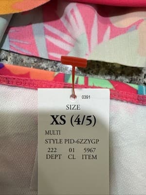 Cat & Jack Girls Tropical Floral Bikini Set NEW w/ TAGS Size XS(4/5) UPF 50+ - Thumbnail 3