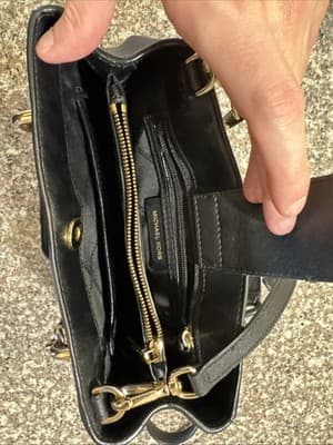 Michael Kors Black Classic Lined Detachable Double Handle Satchel Bag - Thumbnail 4