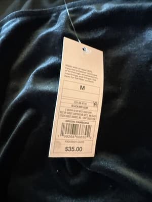 Wild Fable Black Velvet Ruched Sleeveless Mini Dress Size Medium - New with Tags - Thumbnail 2