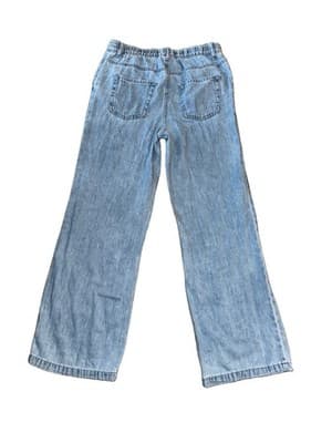Cat & Jack Light Wash Blue jeans Wide Leg Baggy Teens Girls Size XL (14) - New - Thumbnail 3