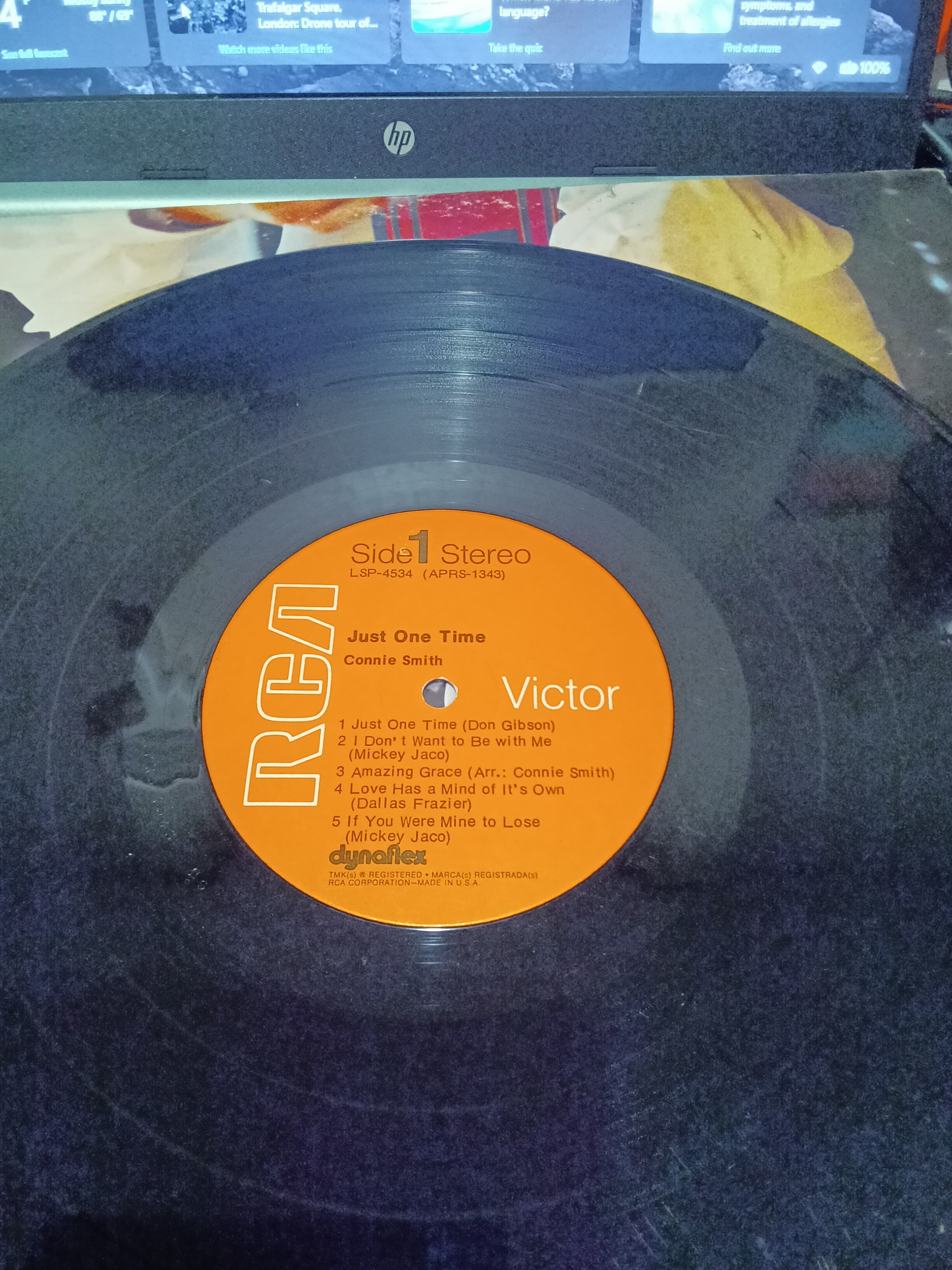 Connie Smith Just One Time Vinyl Record RCA LSP-4334 - Thumbnail 5