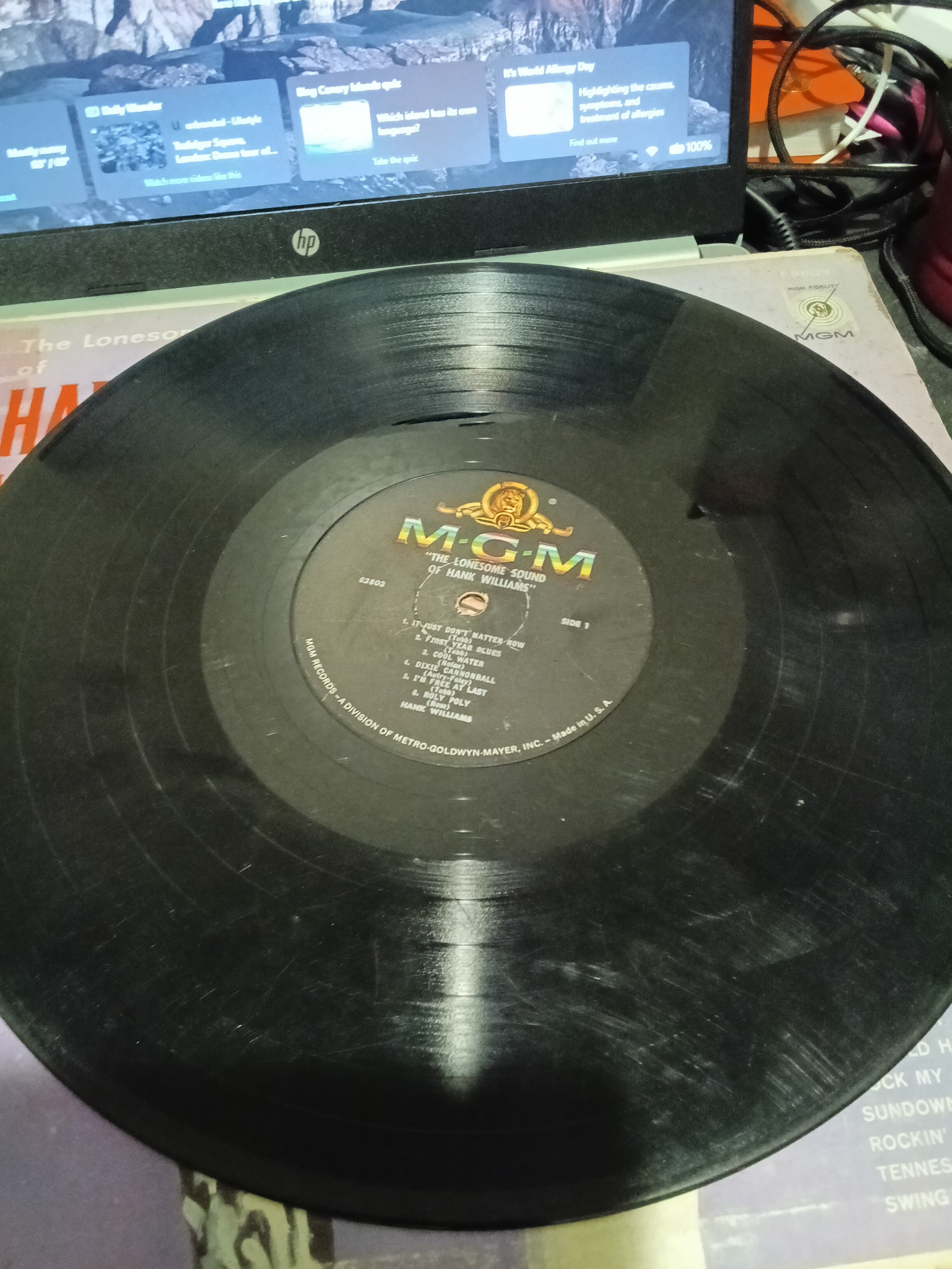 Set of 2 MGM Records Hank Williams Vinyl Albums - Thumbnail 7