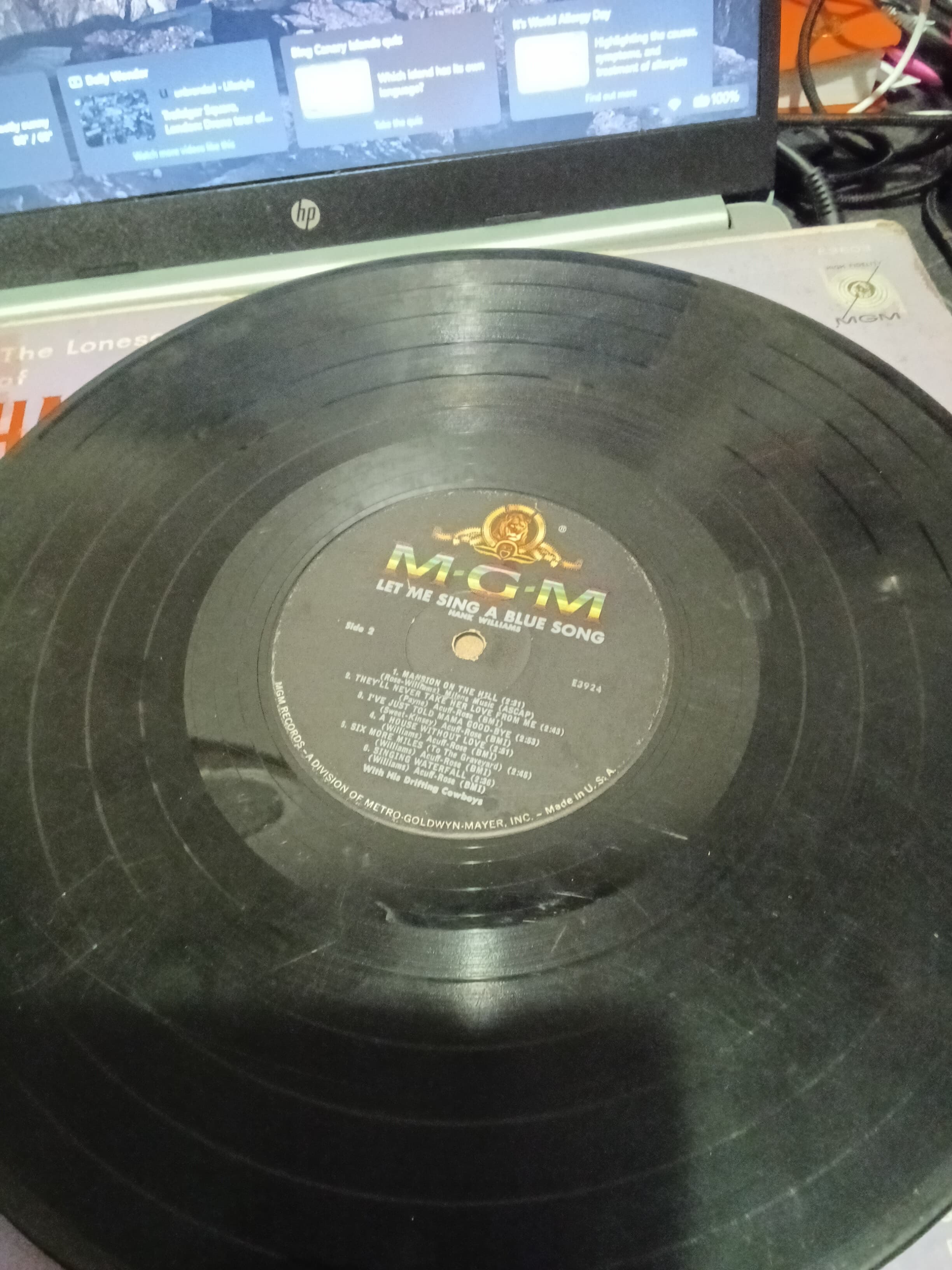 Set of 2 MGM Records Hank Williams Vinyl Albums - Thumbnail 8