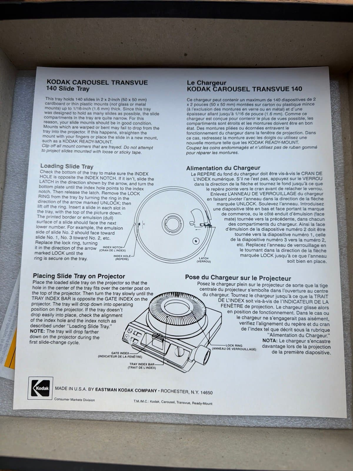 Kodak Carousel Transvue 140 slide tray - Thumbnail 3