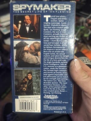 Spymaker The Secret Life Of Ian Fleming VHS Tape Jason Connery Ex Rental 1990 - Thumbnail 2