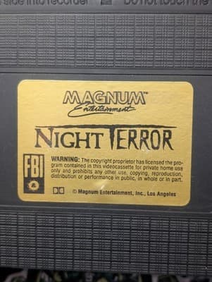 Night Terror VHS 1989 Magnum Jeff Keel Guy Ecker Jon Hoffman Michael Coopet - Thumbnail 3