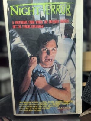 Night Terror VHS 1989 Magnum Jeff Keel Guy Ecker Jon Hoffman Michael Coopet - Thumbnail 2