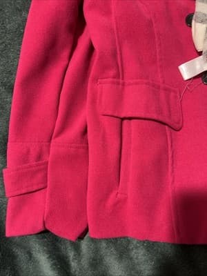 Valerie Stevens Women's Collared Raspberry Coat Size Large. New with Tags Lined - Thumbnail 6