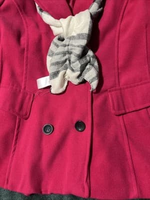 Valerie Stevens Women's Collared Raspberry Coat Size Large. New with Tags Lined - Thumbnail 4