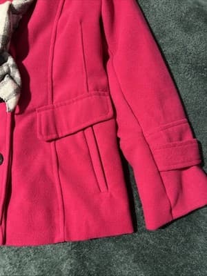 Valerie Stevens Women's Collared Raspberry Coat Size Large. New with Tags Lined - Thumbnail 5