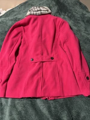 Valerie Stevens Women's Collared Raspberry Coat Size Large. New with Tags Lined - Thumbnail 8