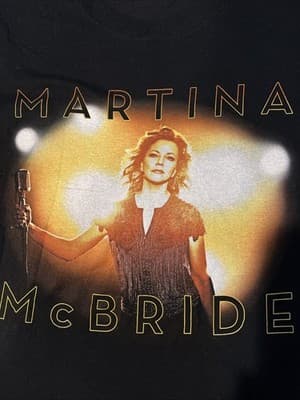 Vintage Y2K Mens Size Small Martina McBride Band Short Sleeve T-Shirt Black 2016 - Thumbnail 2
