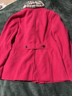 Valerie Stevens Women's Collared Raspberry Coat Size Large. New with Tags Lined - Thumbnail 12