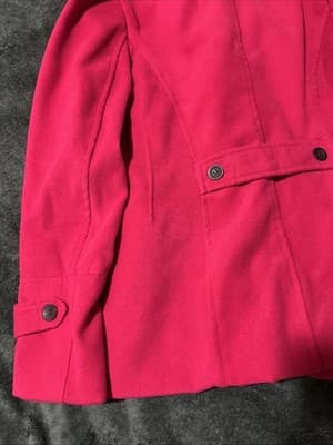 Valerie Stevens Women's Collared Raspberry Coat Size Large. New with Tags Lined - Thumbnail 10