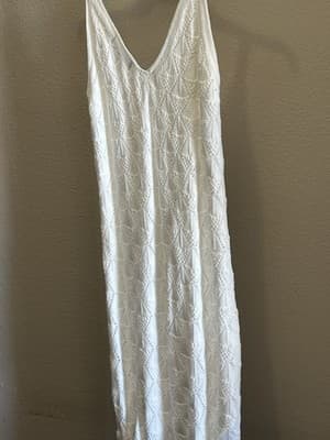 White crochet knit cami dress by By Willow And Wind Size Large - Thumbnail 5