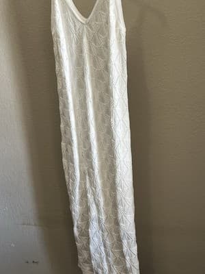 White crochet knit cami dress by By Willow And Wind Size Large - Thumbnail 7