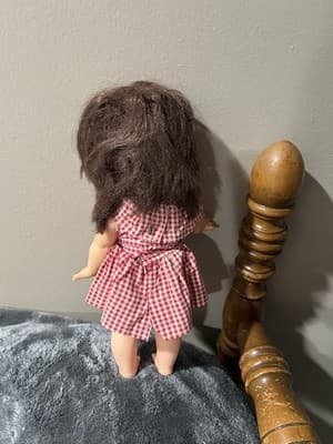 A Vintage Effanbee-style Composition Or Plastic Doll In A Gingham Dress. 12 Inch - Thumbnail 8