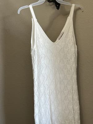 White crochet knit cami dress by By Willow And Wind Size Large - Thumbnail 3