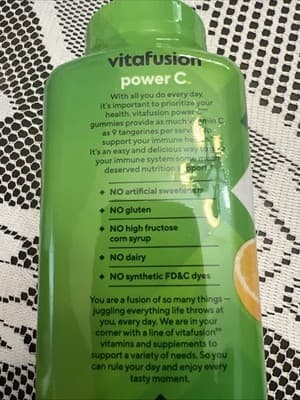 Vitafusion Gummy Vitamins Power C, 282mg, 210 Count, EXP07/2026,New Sealed - Thumbnail 4