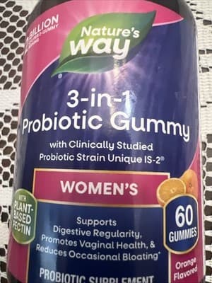 Nature's Way Women's 3-in-1 Probiotic Gummy Supplement Sealed Pack - Thumbnail 4