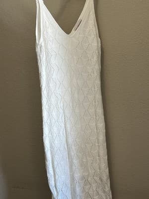 White crochet knit cami dress by By Willow And Wind Size Large - Thumbnail 4