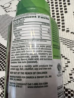 Vitafusion Sugar-Free Fiber Supplement Gummies Berry &Peach Flavored, 90 Count - Thumbnail 2