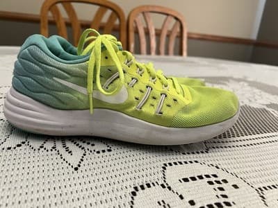 Nike Lunarstelos running shoes in yellow/turquoise colorway, model 844736-700 - Thumbnail 7