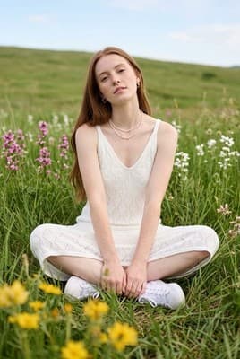 White crochet knit cami dress by By Willow And Wind Size Large - Thumbnail 11