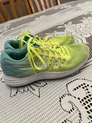 Nike Lunarstelos running shoes in yellow/turquoise colorway, model 844736-700 - Thumbnail 6