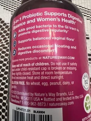 Nature's Way Women's 3-in-1 Probiotic Gummy Supplement Sealed Pack - Thumbnail 3