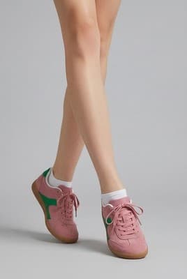 No Boundaries Pink and Green Casual Sport Sneakers Women's Size 7 - Thumbnail 3