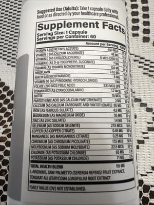 Habit Men's Multivitamin Supports Health & Wellness Vitamins A-E, 60 Capsules - Thumbnail 2