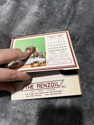 This is a 1998 "Monkey Shines" promotional calendar from The RenzOil Inc. - Thumbnail 3