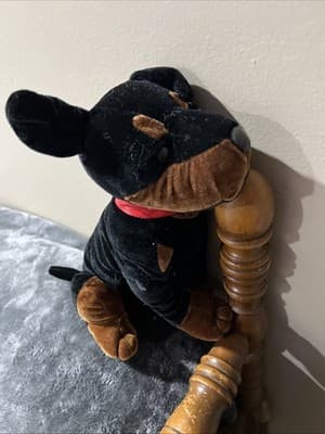 Vintage Ganz Rottweiler Plush Heritage Collection Stuffed Animal Dog Puppy Black - Thumbnail 5