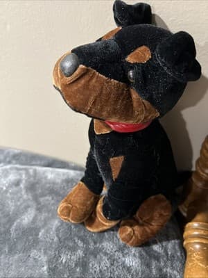 Vintage Ganz Rottweiler Plush Heritage Collection Stuffed Animal Dog Puppy Black - Thumbnail 7