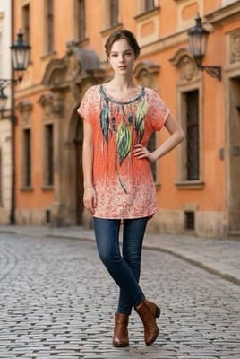 Women's Blouse One Size Fits Most by Blossom by P. Women's Top Blouse New - Thumbnail 8