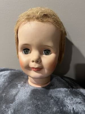 Vintage Composition/Plastic Head of The Play Doll with Blonde Synthetic Hair. 9" - Thumbnail 5