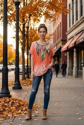 Women's Blouse One Size Fits Most by Blossom by P. Women's Top Blouse New - Thumbnail 6