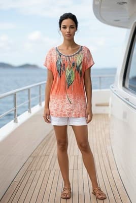 Women's Blouse One Size Fits Most by Blossom by P. Women's Top Blouse New - Thumbnail 3