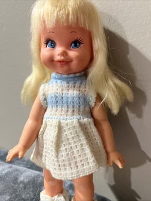 12 -RARE HTF-Vintage 1972-1970s 70s REMCO TOY Baby Doll Hard Plastic Blue Eyes - Thumbnail 7