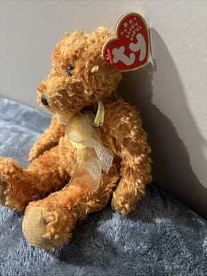 Ty Beanie Baby "Teddy" Golden Brown Teddy 🧸 Celebrating 100 Years 2002 with tag - Thumbnail 3
