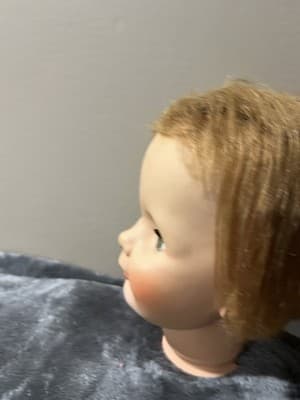 Vintage Composition/Plastic Head of The Play Doll with Blonde Synthetic Hair. 9" - Thumbnail 7
